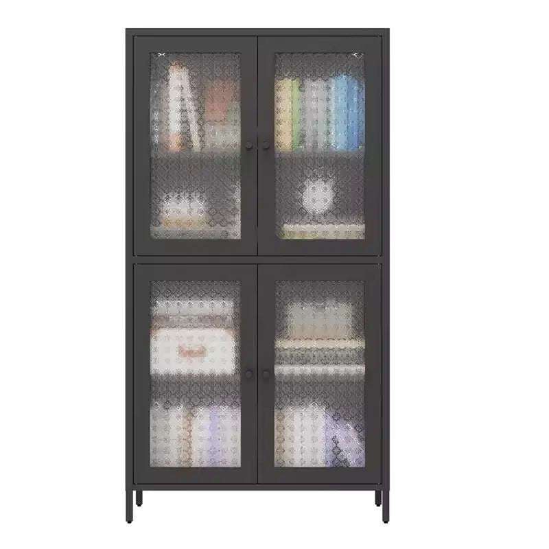 Armoire de rangement en métal, vitrine, garde-manger de cuisine, vitrine en verre