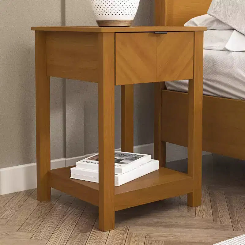 Table de chevet avec tiroir et étagère ouverte
