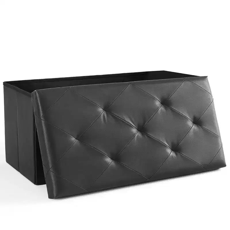 Tabouret de rangement pliant capitonné moderne