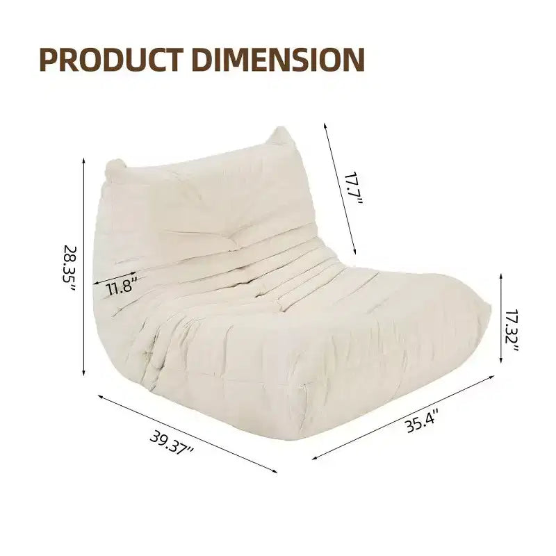 Fauteuil poire d'extérieur en tissu imperméable et antitache – Grande taille