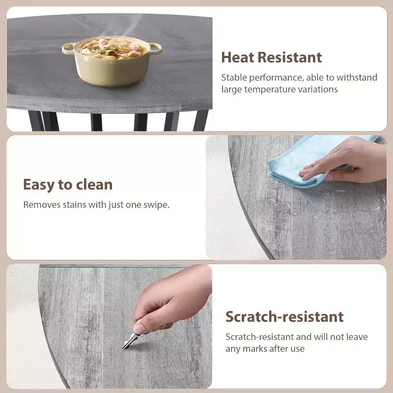 Table de cuisine de ferme avec rangement Tables à manger circulaires