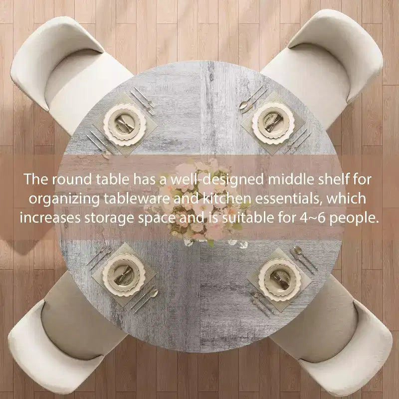 Table de cuisine de ferme avec rangement Tables à manger circulaires