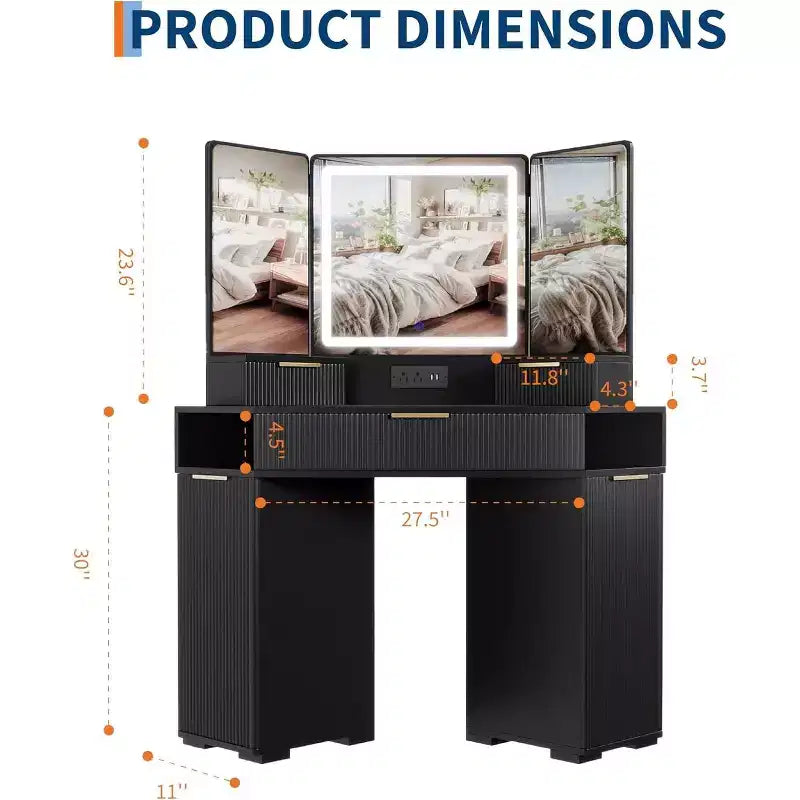 Tiroirs de coiffeuse d'angle, armoires de rangement pour chambre à coucher