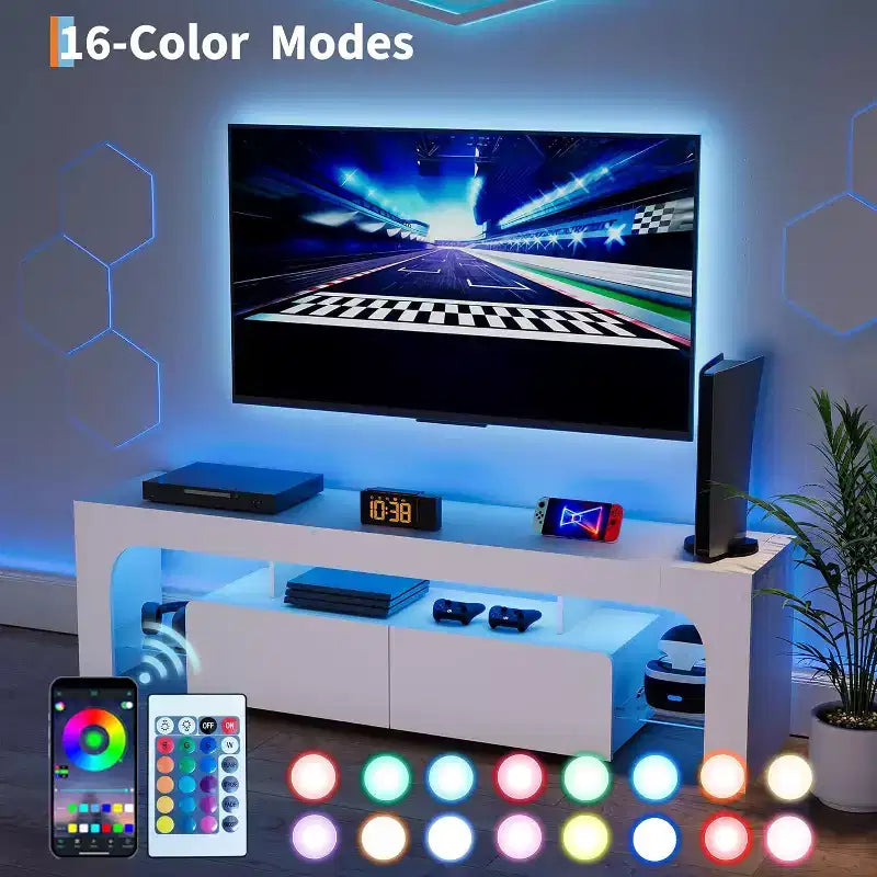 Meuble TV central moderne Console multimédia multifonctionnelle