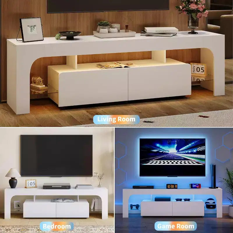 Meuble TV central moderne Console multimédia multifonctionnelle