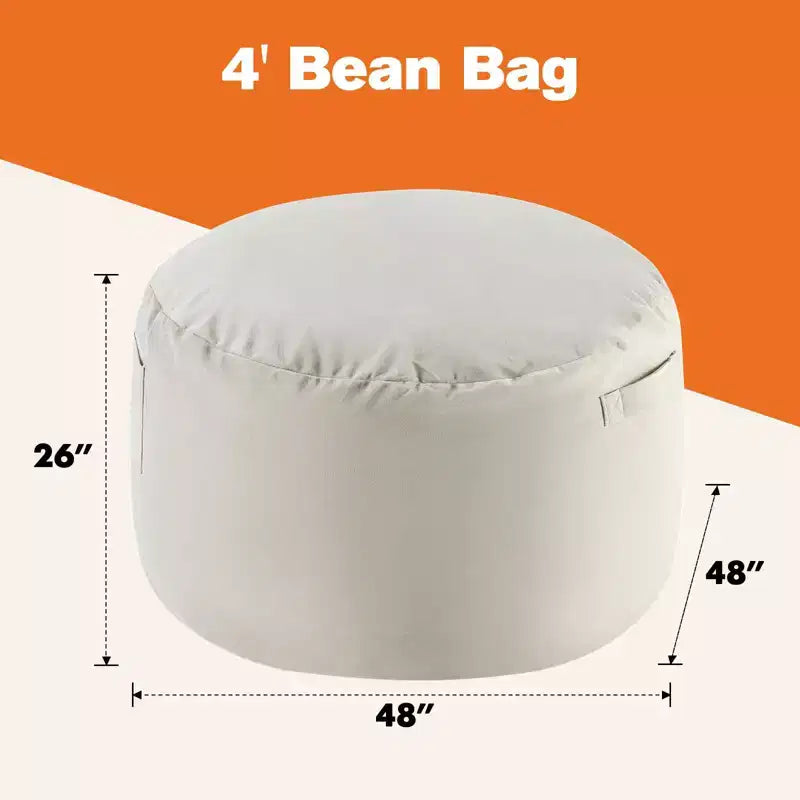 Pouf avec housse de pouf en mousse à mémoire de forme, canapé paresseux