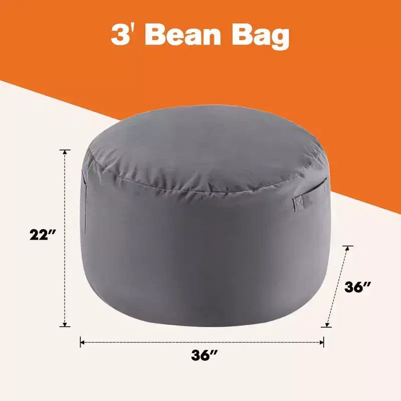 Pouf avec housse de pouf en mousse à mémoire de forme, canapé paresseux