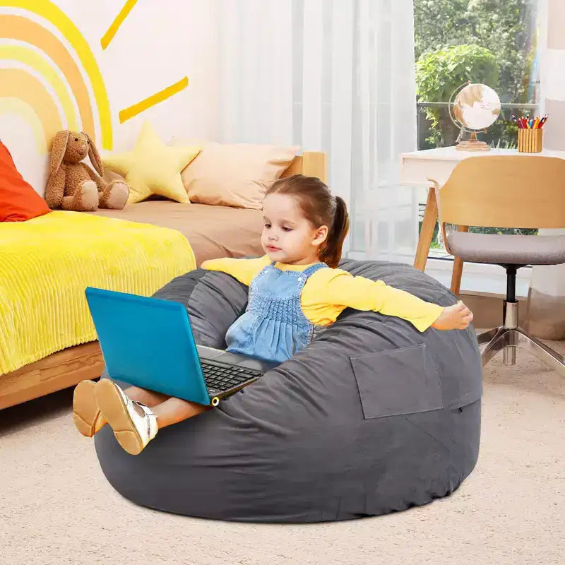Pouf avec housse de pouf en mousse à mémoire de forme, canapé paresseux