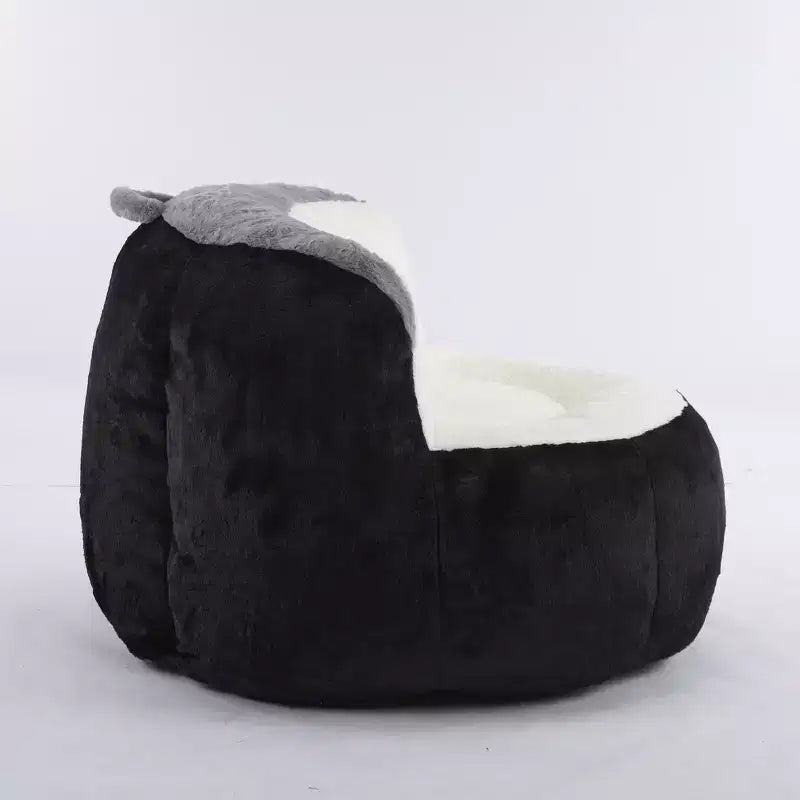 Fauteuil Poire Canapé en Fausse Fourrure Multicolore Grande Chaise Longue