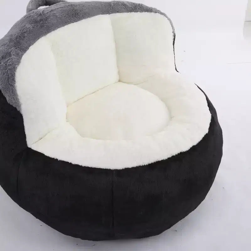 Fauteuil Poire Canapé en Fausse Fourrure Multicolore Grande Chaise Longue