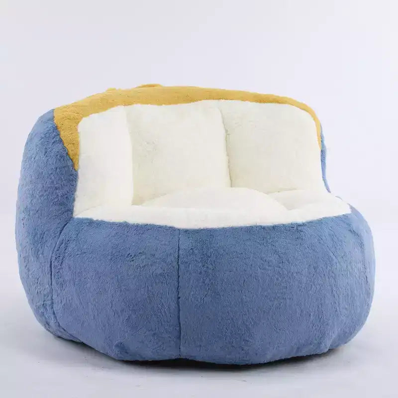Fauteuil Poire Canapé en Fausse Fourrure Multicolore Grande Chaise Longue