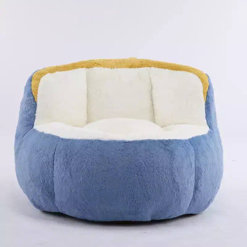 Fauteuil Poire Canapé en Fausse Fourrure Multicolore Grande Chaise Longue
