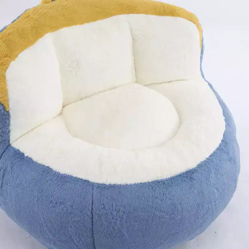 Fauteuil Poire Canapé en Fausse Fourrure Multicolore Grande Chaise Longue