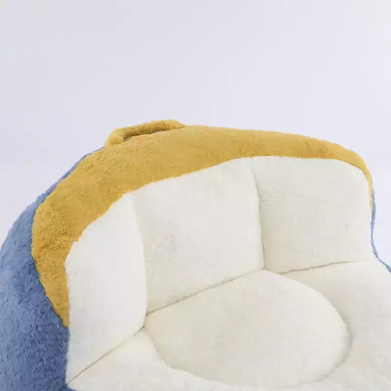 Fauteuil Poire Canapé en Fausse Fourrure Multicolore Grande Chaise Longue