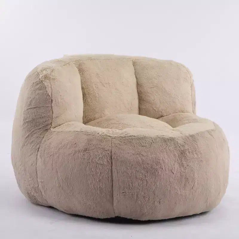Fauteuil Poire Canapé en Fausse Fourrure Multicolore Grande Chaise Longue