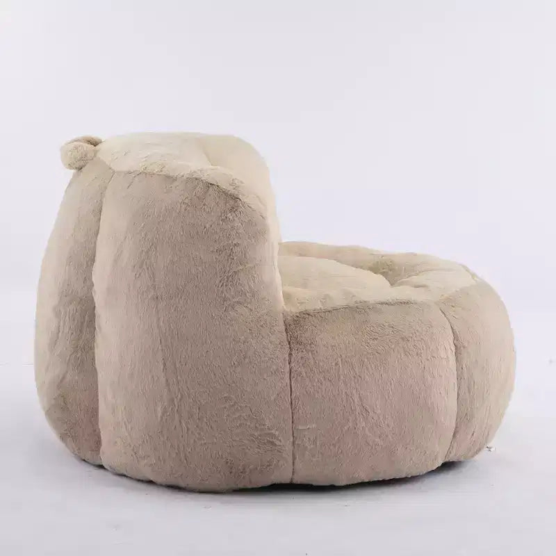 Fauteuil Poire Canapé en Fausse Fourrure Multicolore Grande Chaise Longue