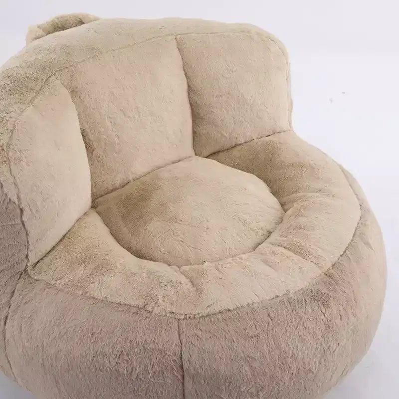 Fauteuil Poire Canapé en Fausse Fourrure Multicolore Grande Chaise Longue