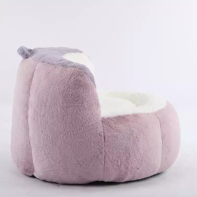 Fauteuil Poire Canapé en Fausse Fourrure Multicolore Grande Chaise Longue