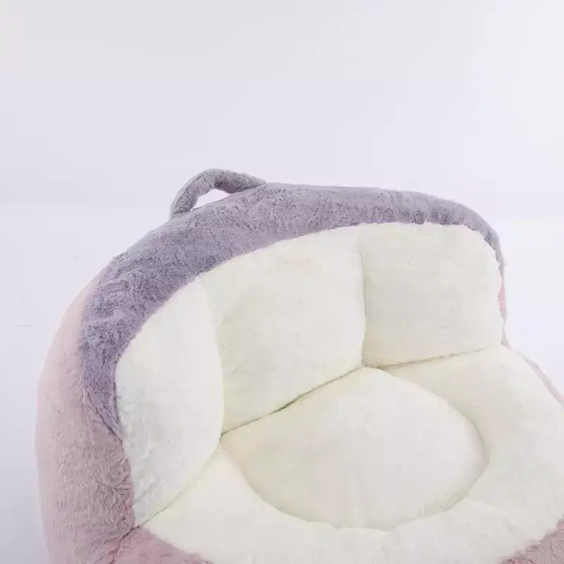 Fauteuil Poire Canapé en Fausse Fourrure Multicolore Grande Chaise Longue