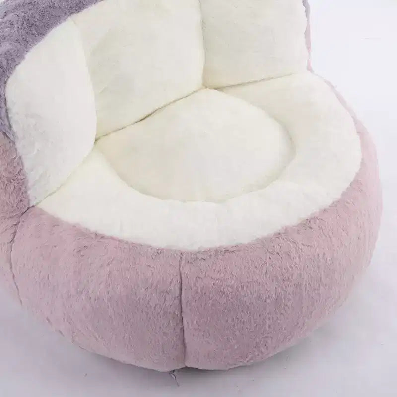 Fauteuil Poire Canapé en Fausse Fourrure Multicolore Grande Chaise Longue
