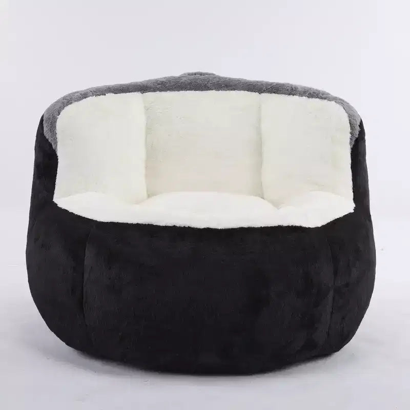 Fauteuil Poire Canapé en Fausse Fourrure Multicolore Grande Chaise Longue