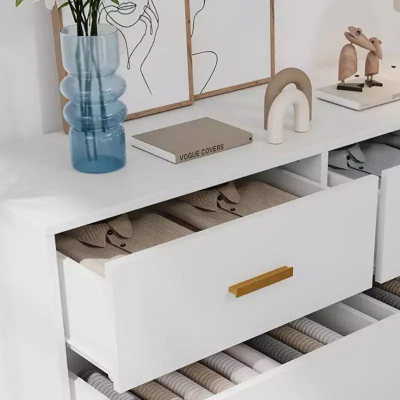 Commode à 6 tiroirs, meuble de rangement moderne