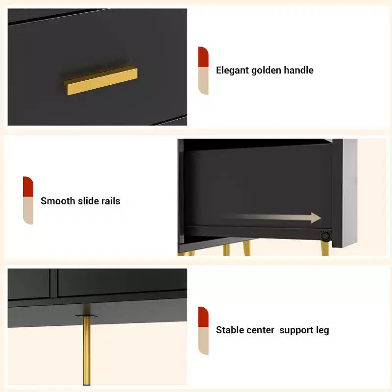 Commode à 6 tiroirs, meuble de rangement moderne