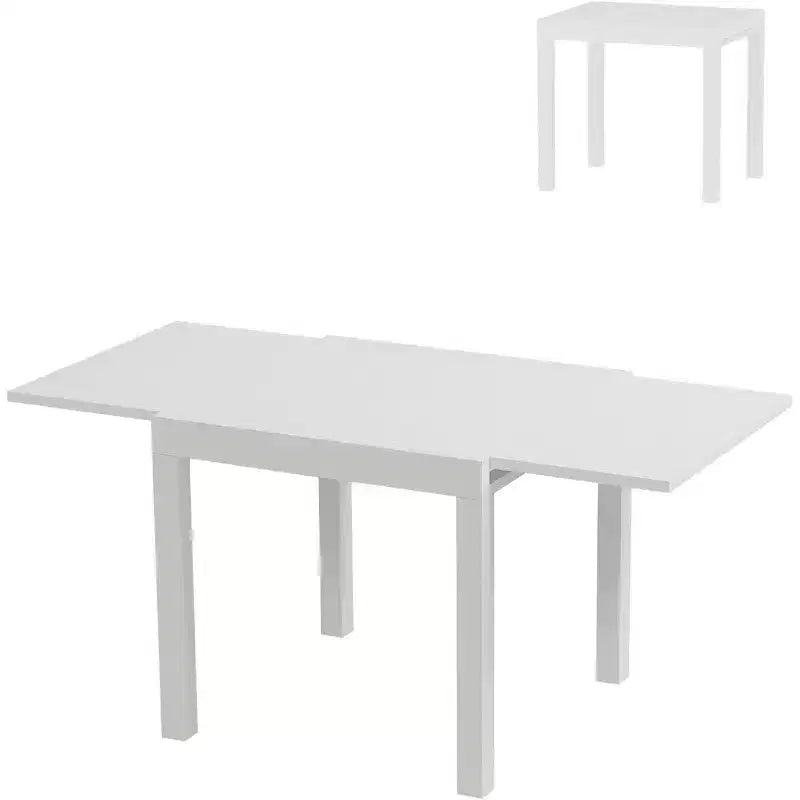 Table de salle à manger extensible Plateau de table robuste en aluminium
