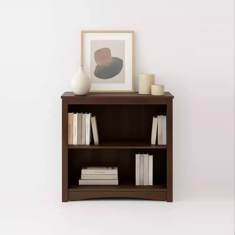 29" 2 Shelf Bookcase Espresso - Prepac: Adjustable Shelves Laminated Finish Wood Composite 40 lbs Capacity