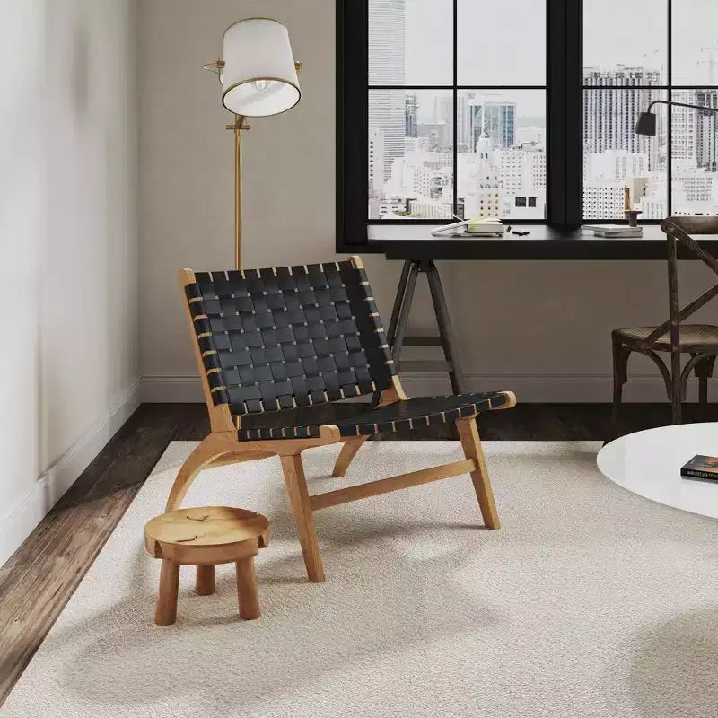 Fauteuil d'appoint en similicuir Confort