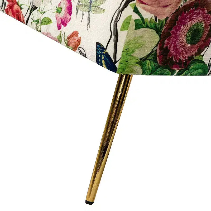 Causeuse contemporaine à motifs floraux