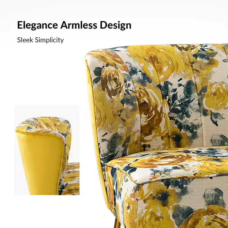 Causeuse contemporaine à motifs floraux