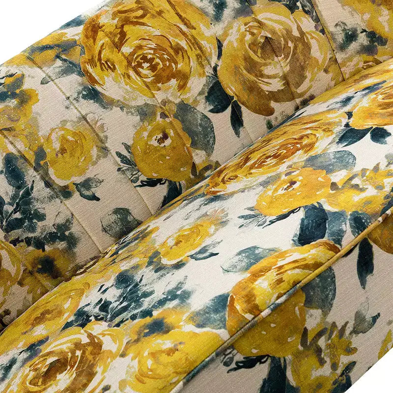 Causeuse contemporaine à motifs floraux