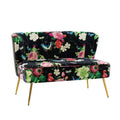 Causeuse contemporaine à motifs floraux