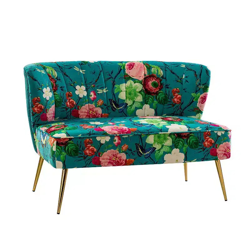 Causeuse contemporaine à motifs floraux